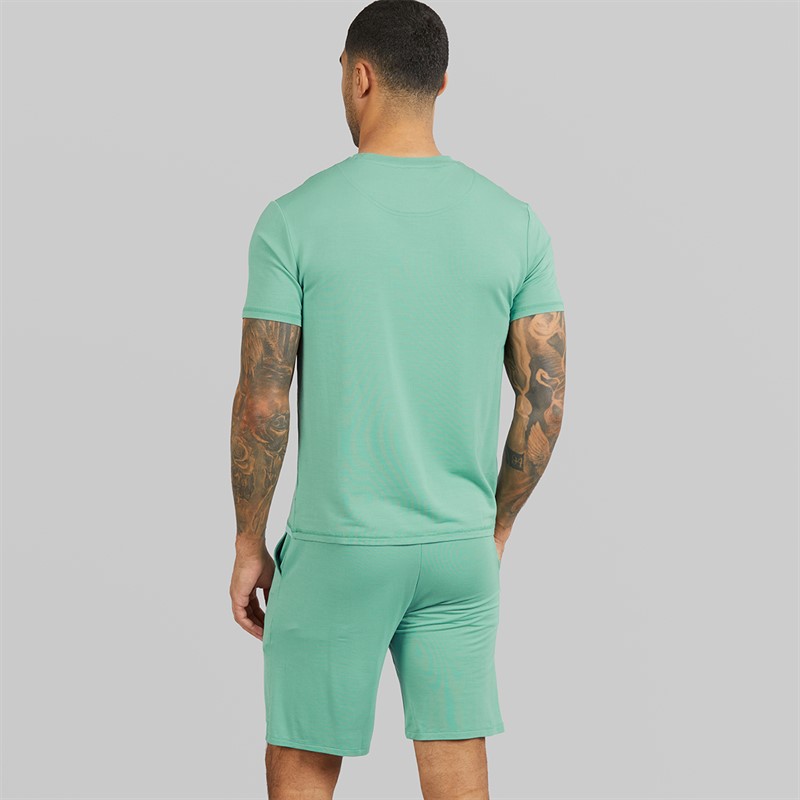 Ted Baker Mens T-Shirt And Shorts Lounge Set Mint