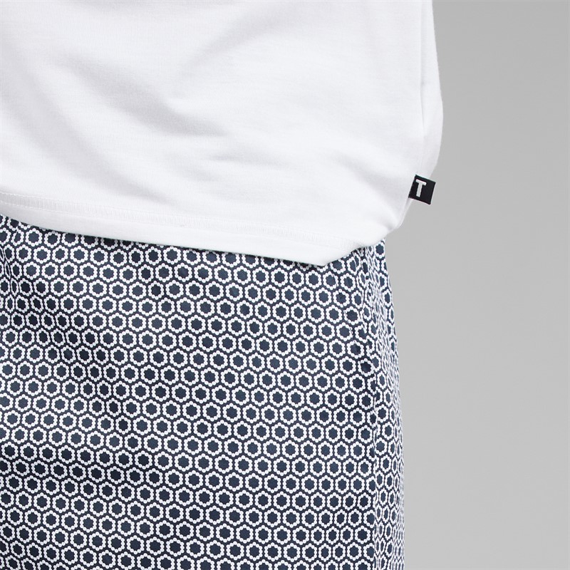 Ted Baker Mens T-Shirt And Shorts Lounge Set Print