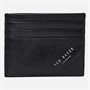 Ted Baker Mens Raffle Embossed Corner Leather Card Holder Black