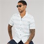 Ted Baker Mens Yiannis Short Sleeve Relaxed Diamond Shirt Teal Blue