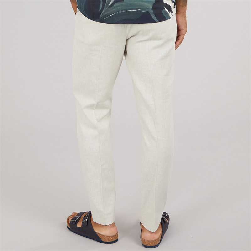 Ted Baker Mens Kenleyt Stretch Linen Trousers Stone