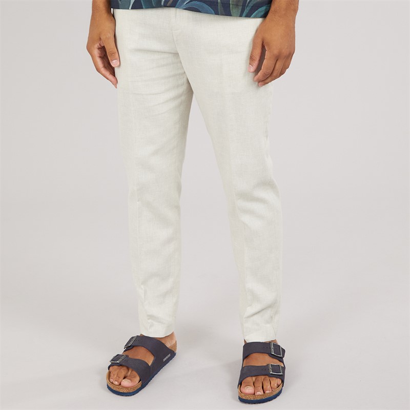 Ted Baker Mens Kenleyt Stretch Linen Trousers Stone