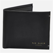 Ted Baker Mens Antoony Bi-Fold Leather Wallet Black