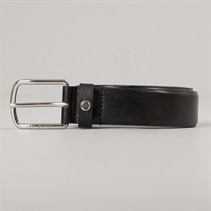 Ted Baker Mens Baiden Bark Texture Leather Belt Black