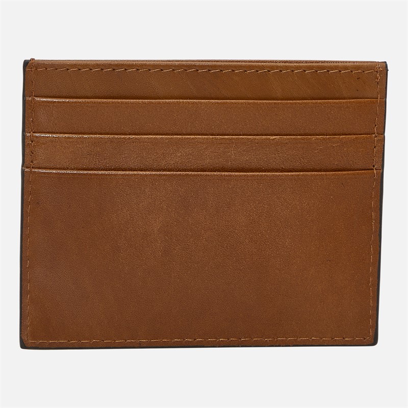 Ted Baker Mens Raffle Embossed Corner Leather Card Holder Tan