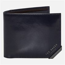 Ted Baker Mens Kornerr Metal Corner Bi-Fold Coin Wallet Navy