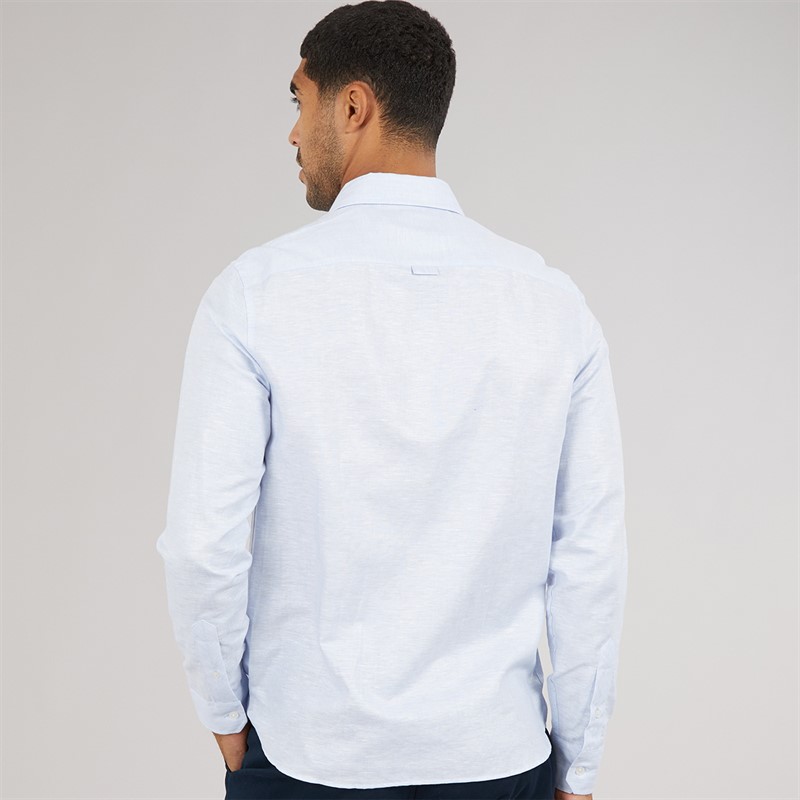Ted Baker Mens Romeos Linen Shirt Blue