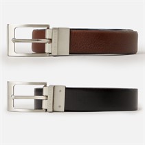 Ted Baker Mens Karmer Reversible Leather Belt Chocolate