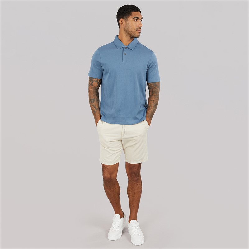 Ted Baker Mens Wilmott Slim Soft Touch Polo Shirt Mid Blue