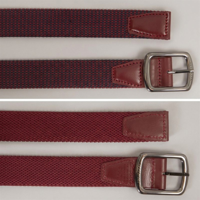 Ted Baker Mens Columm Reversable Elastic Belt Oxblood