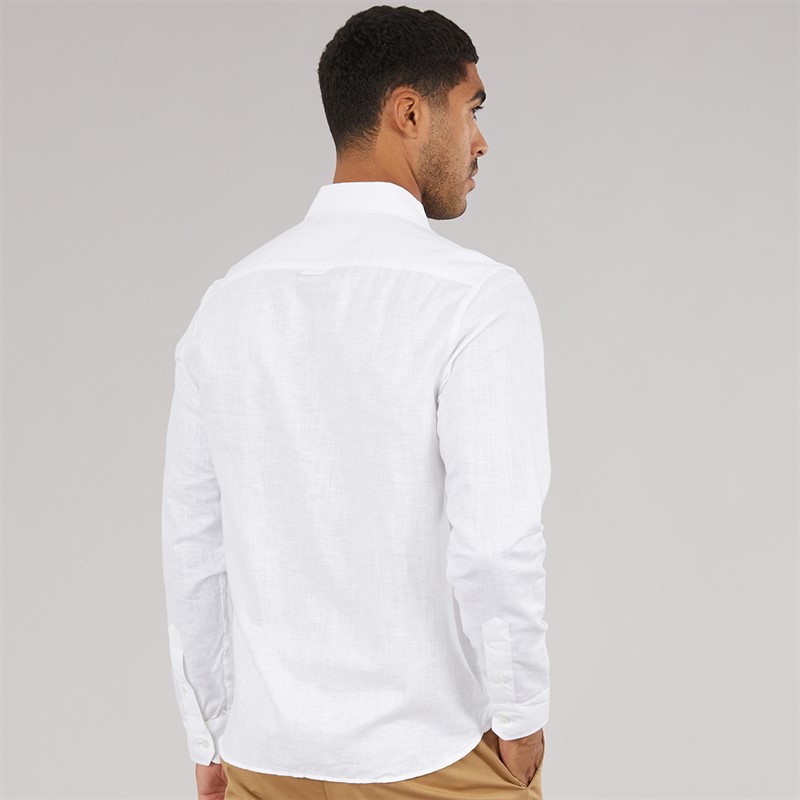 Ted Baker Mens Romeos Linen Shirt White