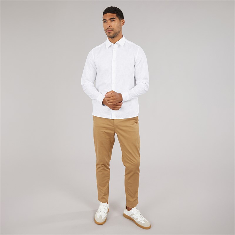 Ted Baker Mens Romeos Linen Shirt White