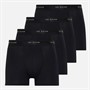 Ted Baker Mens Four Pack Cotton Trunks Black/Black/Black/Black