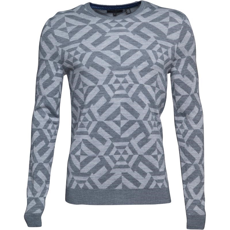 adidas men's essentials jacquard crew long sleeve shirt
