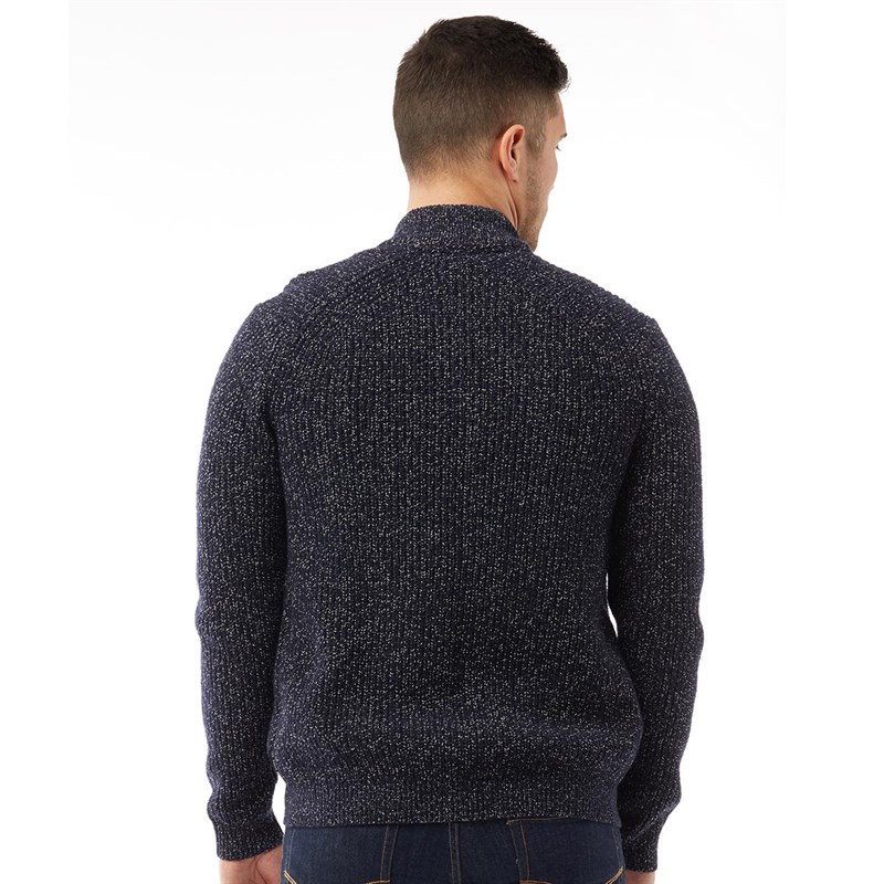 Buy Ted Baker Mens Akela Long Sleeve Funnel Neck Cardigan Navy