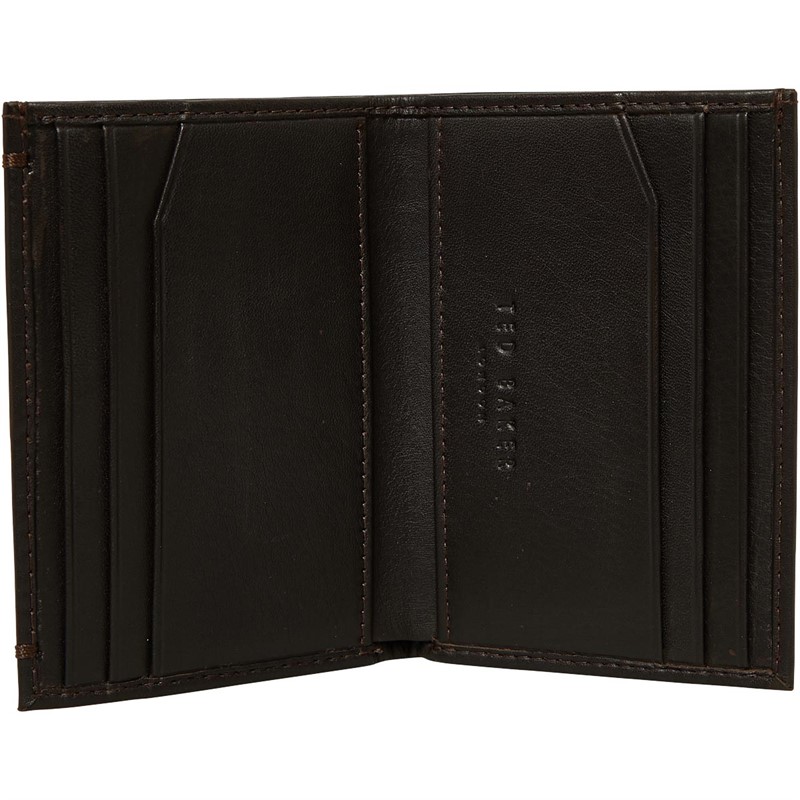 Buy Ted Baker Mens Zacks Core Small Bifold Leather Wallet Dark Brown