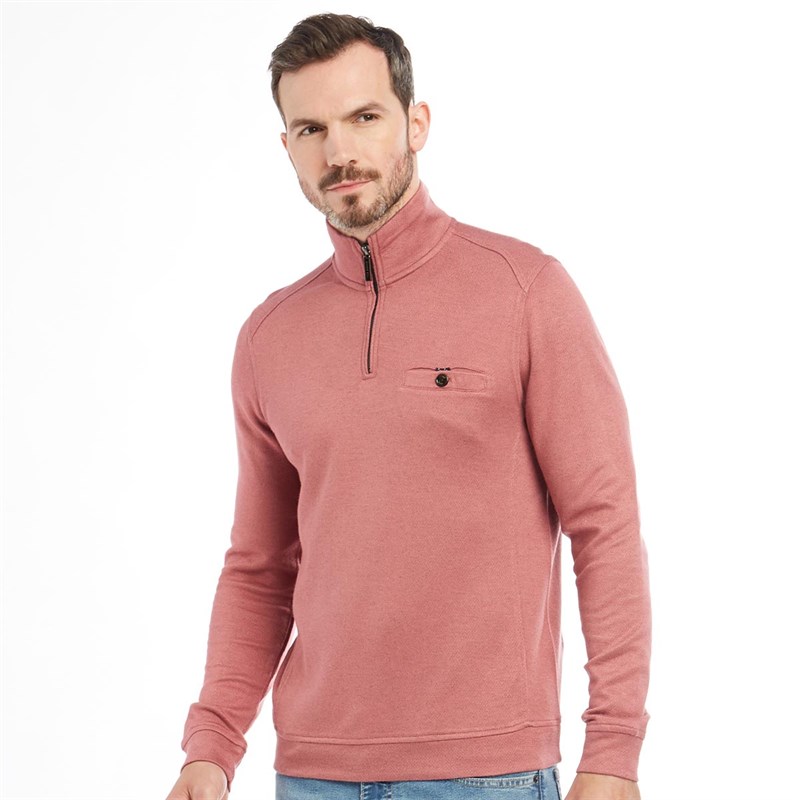 pink half zip jumper
