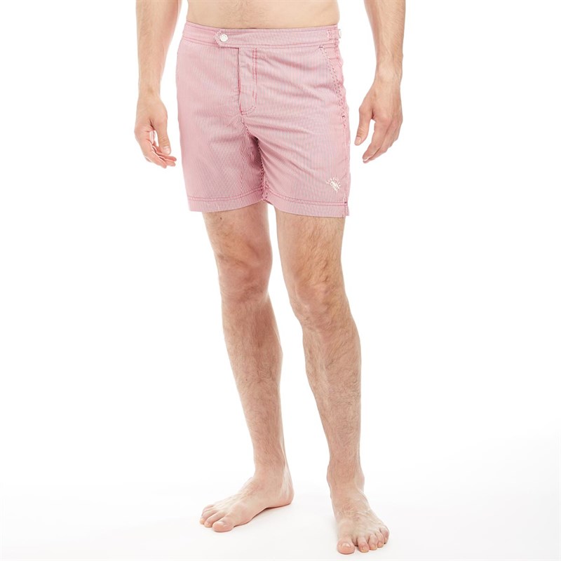 Buy Ted Baker Mens Caddie Vertical Stripe Swim Shorts Pink