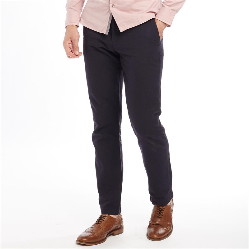 Buy Ted Baker Mens Koossic Classic Fit Brushed Trousers Navy