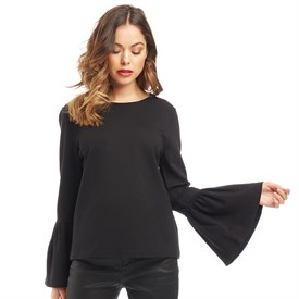 Ted Baker Dames Lolar Blouse Met Lange Mouwen Zwart ted baker kopen in de aanbieding