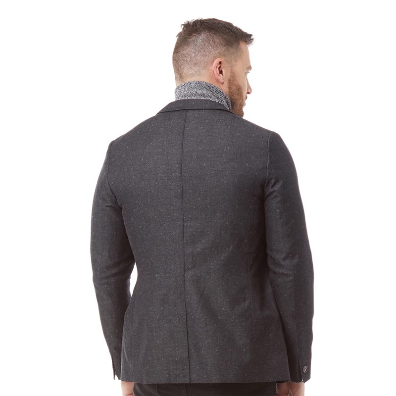 Ted Baker Mens Hayward Diamond Dobby Jacket Charcoal