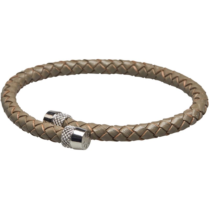 Buy Ted Baker Mens Scores Knurling Leather Bracelet Grey