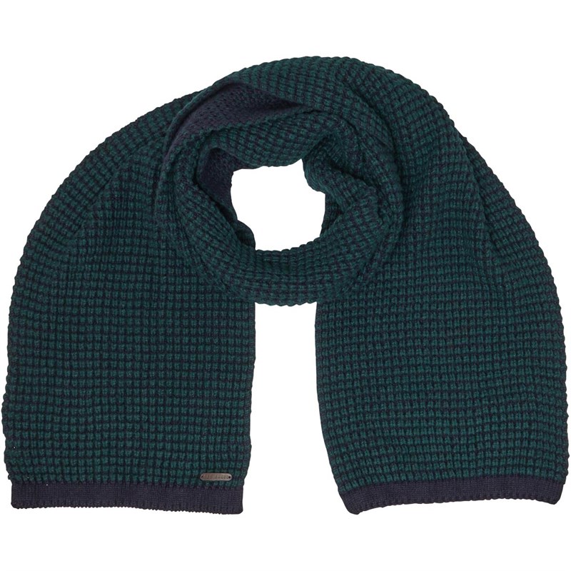 Buy Ted Baker Mens Walnut Plaited Scarf TealBlue