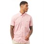 Ted Baker Heren Beya Nepped Overhemd met Korte Mouwen Gemeleerd Roze