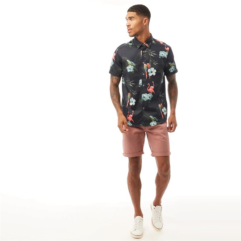 Buy Ted Baker Mens Chela Short Sleeve Photographic Tropical Shirt Navy