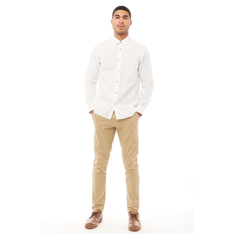 Ted Baker Chemise à Manches Longues Jaknew Homme Blanc