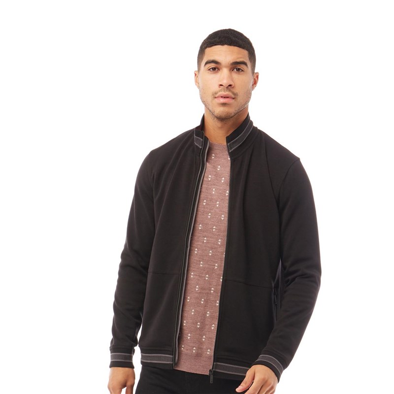 Buy Ted Baker Mens Collie Zip Through Funnel Neck Sweatshirt Black