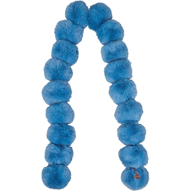 Buy Ted Baker Womens Tizzy Faux Fur Pom Pom Scarf Midblue
