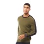 Ted Baker Herrer Newpat Block Strik Med Rund Hals Olivengrøn