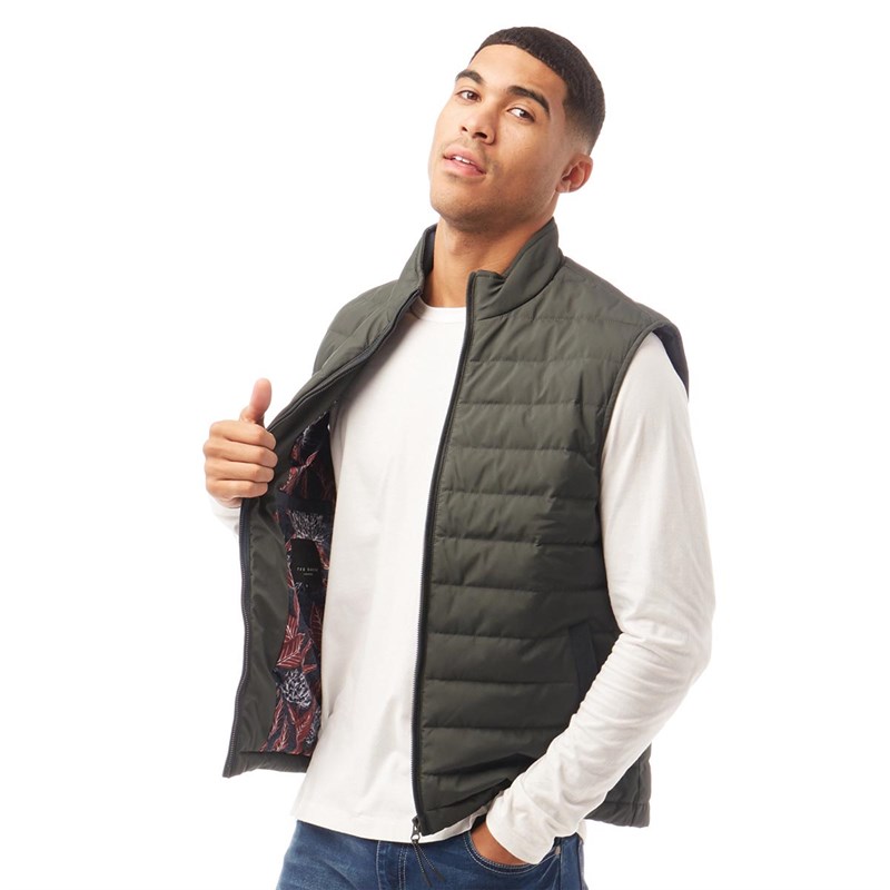 Buy Ted Baker Mens Walkers Quilted Gilet Olive