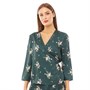 Ted Baker Womens Aleexx Flourish Wrap Top Dark-Green