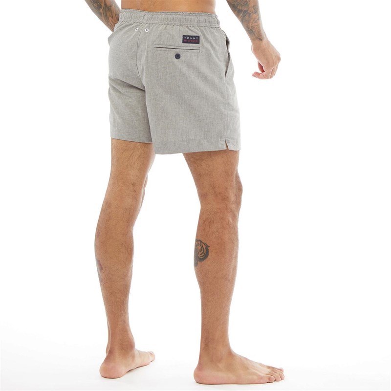 Tommy Hilfiger Short de Bain Homme Gris Chiné