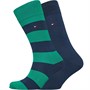 Tommy Hilfiger Mens Two Pack Rugby Socks Green