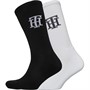 Tommy Hilfiger Mens Two Pack Monogram Socks Black