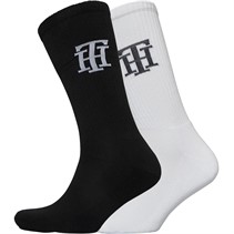 Tommy Hilfiger Mens Two Pack Monogram Socks Black