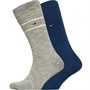Tommy Hilfiger Mens Slub Two Pack Socks Navy