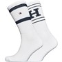 Tommy Hilfiger Mens Patch Two Pack Socks White