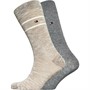 Tommy Hilfiger Mens Slub Two Pack Socks Beige
