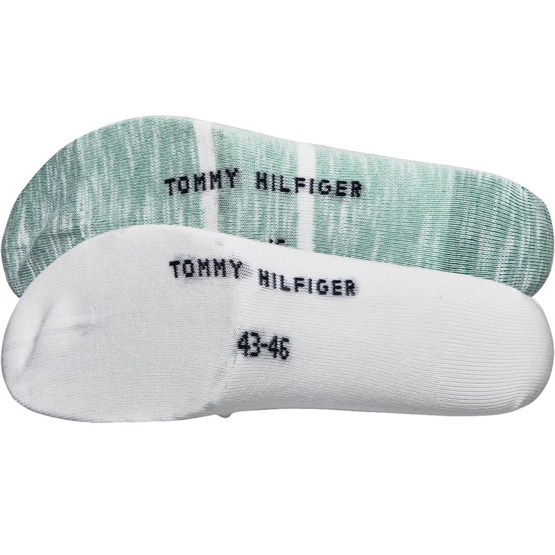 Buy Tommy Hilfiger Mens Sneaker Slub Two Pack Socks Green