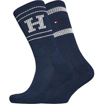 Tommy Hilfiger Mens Patch Two Pack Socks Navy