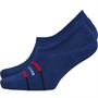 Tommy Hilfiger Mens Breton Stripe Two Pack Invisible Socks Blue Depths