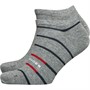 Tommy Hilfiger Mens Breton Stripe Two Pack Sneaker Socks Mid Grey Melange