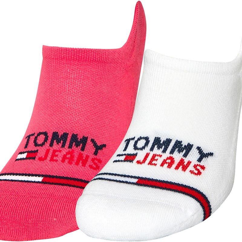 Tommy Hilfiger No Show High Cut Two Pack Socks Pink