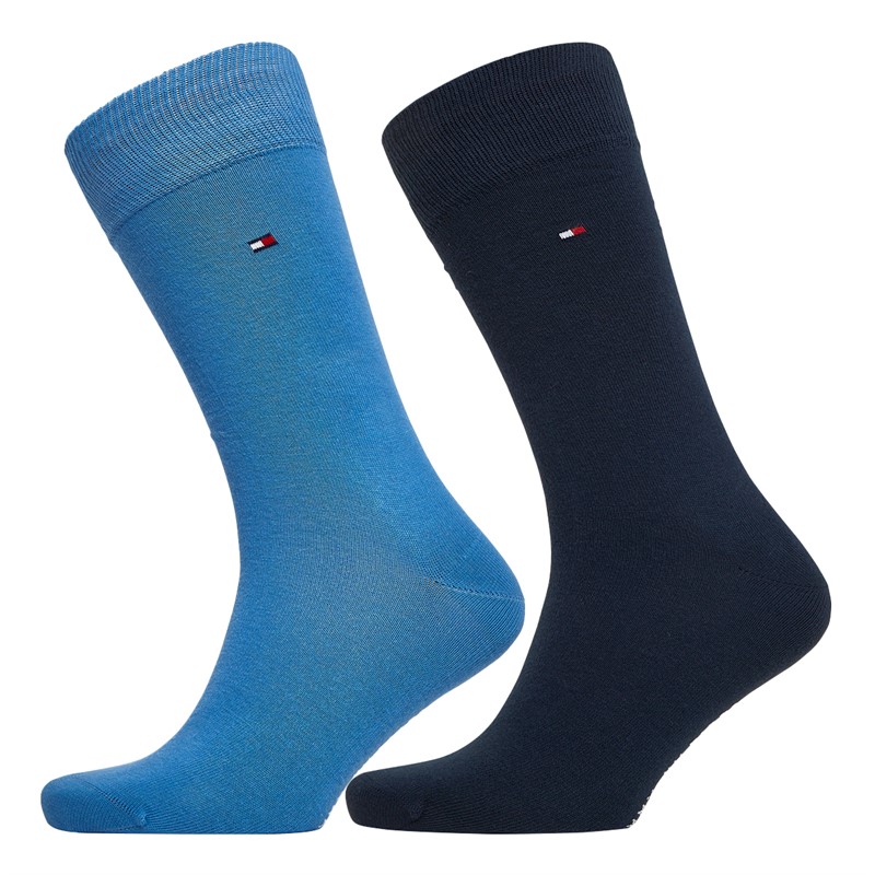 Tommy Hilfiger Mens Classic Two Pack Socks Blue/Navy