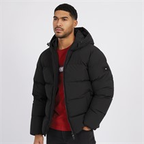 Tommy Hilfiger Mens Down Hooded Jacket Black