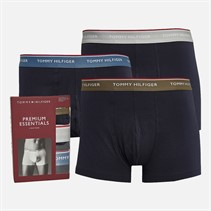 Tommy Hilfiger Mens Three Pack Trunks Faded Military/Light Cast/Iron Blue